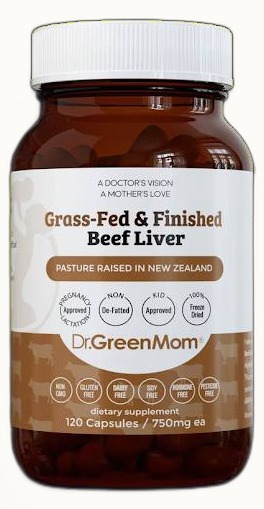 Dr. GreenMom Grass-Fed & Finished Beef Liver capsules
